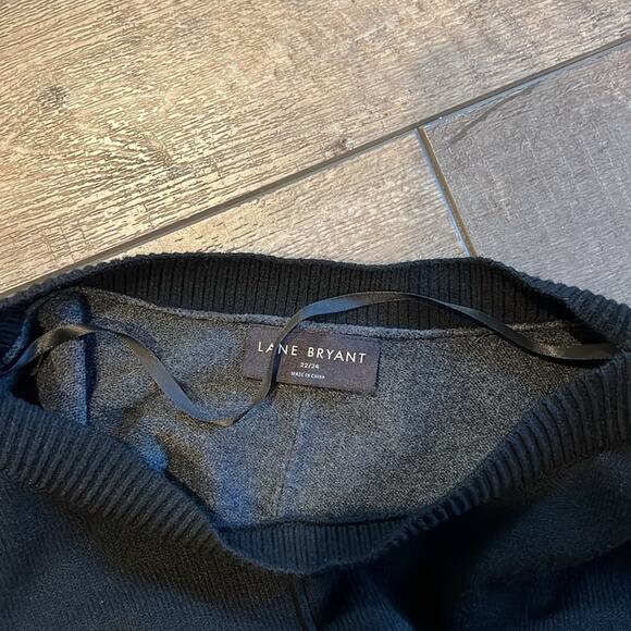 Lane bryant Soft Boatneck Drop Shoulder Sweater Black Grey Size 22/24 - Picture 3 of 11